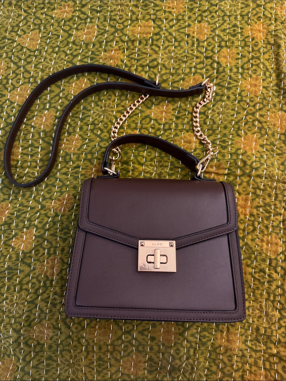 ALDO Brown Structured Crossbody
